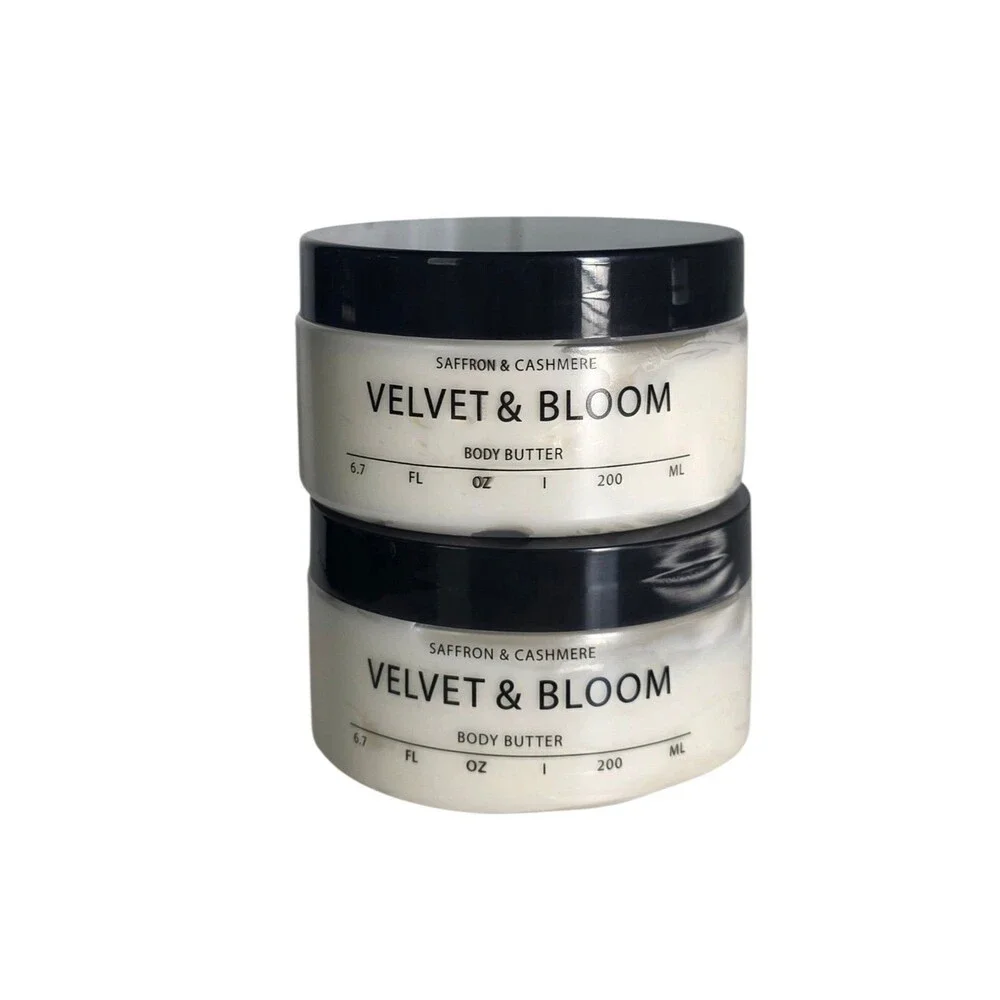 Velvet & Bloom Saffron & Cashmere Body Butter 6.7 fl oz ~Lot of 2